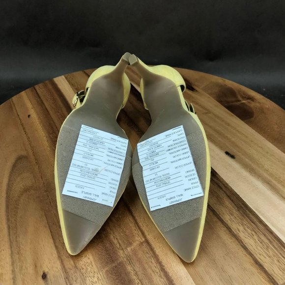 Worthington Yellow Ankle Strap D'Orsay Pump Sandals Womens Size 6 - Picture 5 of 7